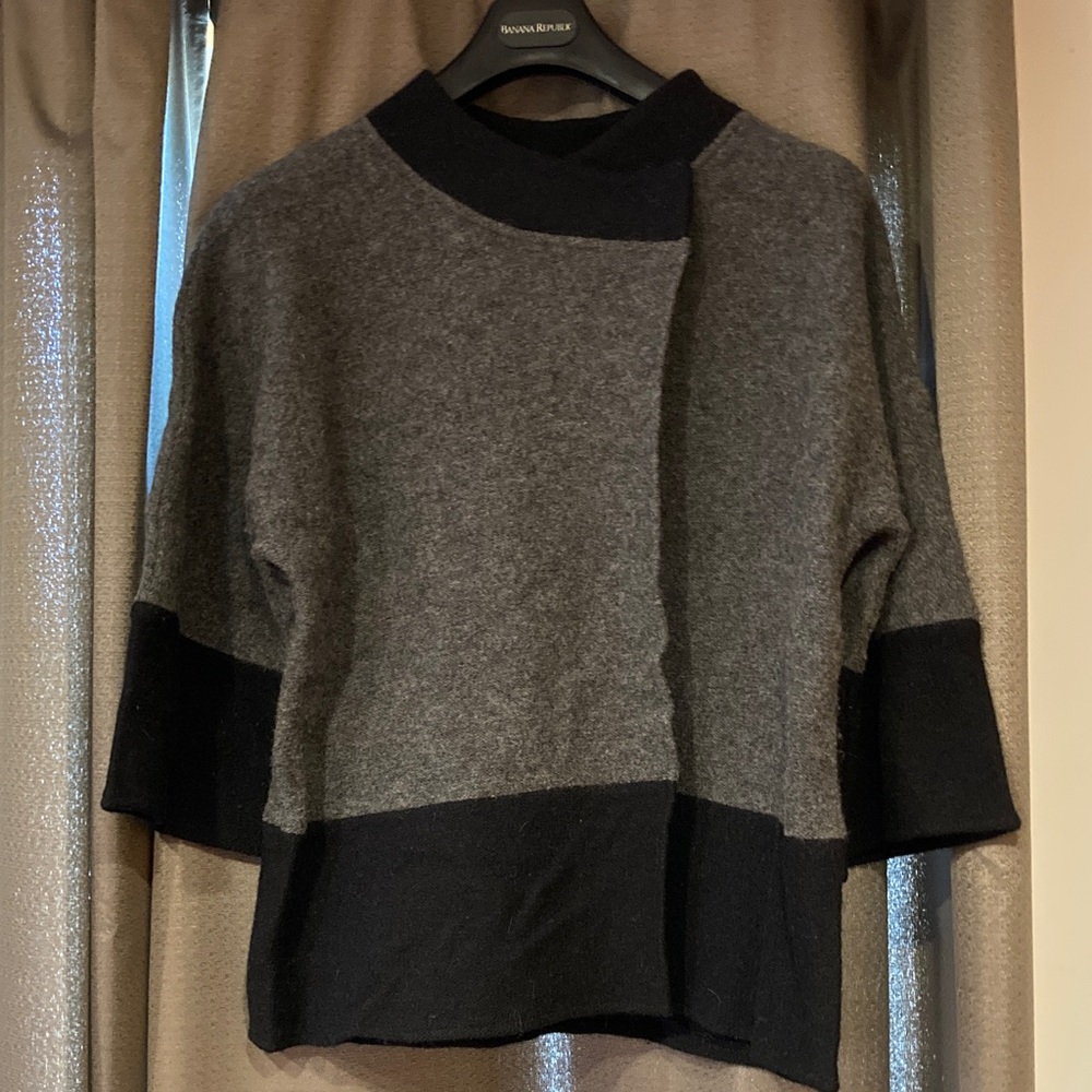 Eileen Fisher Charcoal and Black Sweater